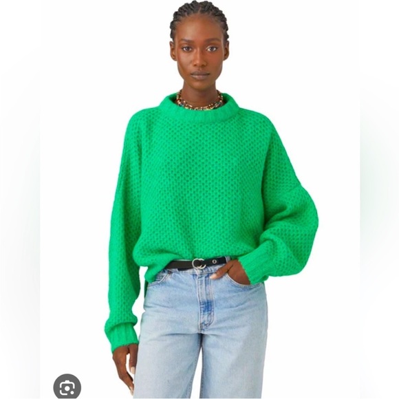 Xirena kenden alpaca blend sweater in green L - Picture 2 of 9